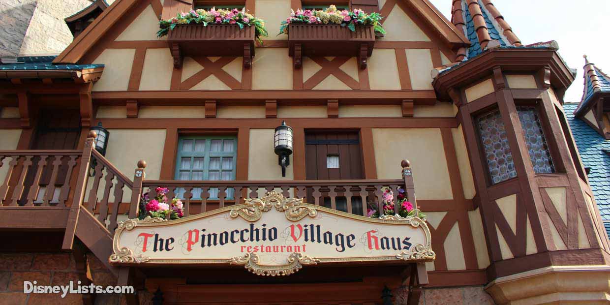 pinocchio village haus disney magic kingdom disneylists