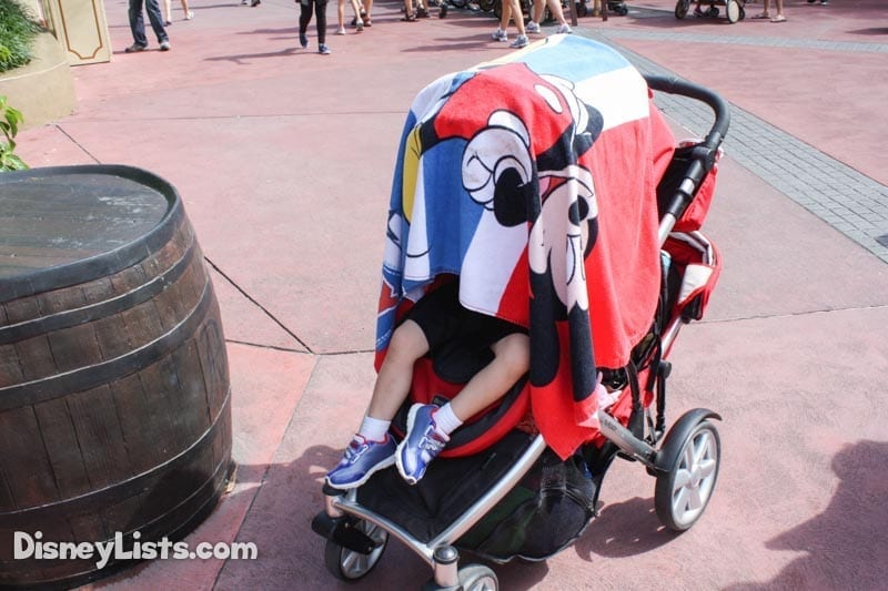 Kid Sleeps in Stroller