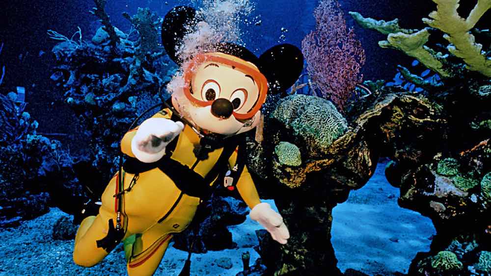 mickey mouse disney epcot scuba diving divequest seas living salon adventure experience minnie things outfitters park could sea disneylists fantasmic
